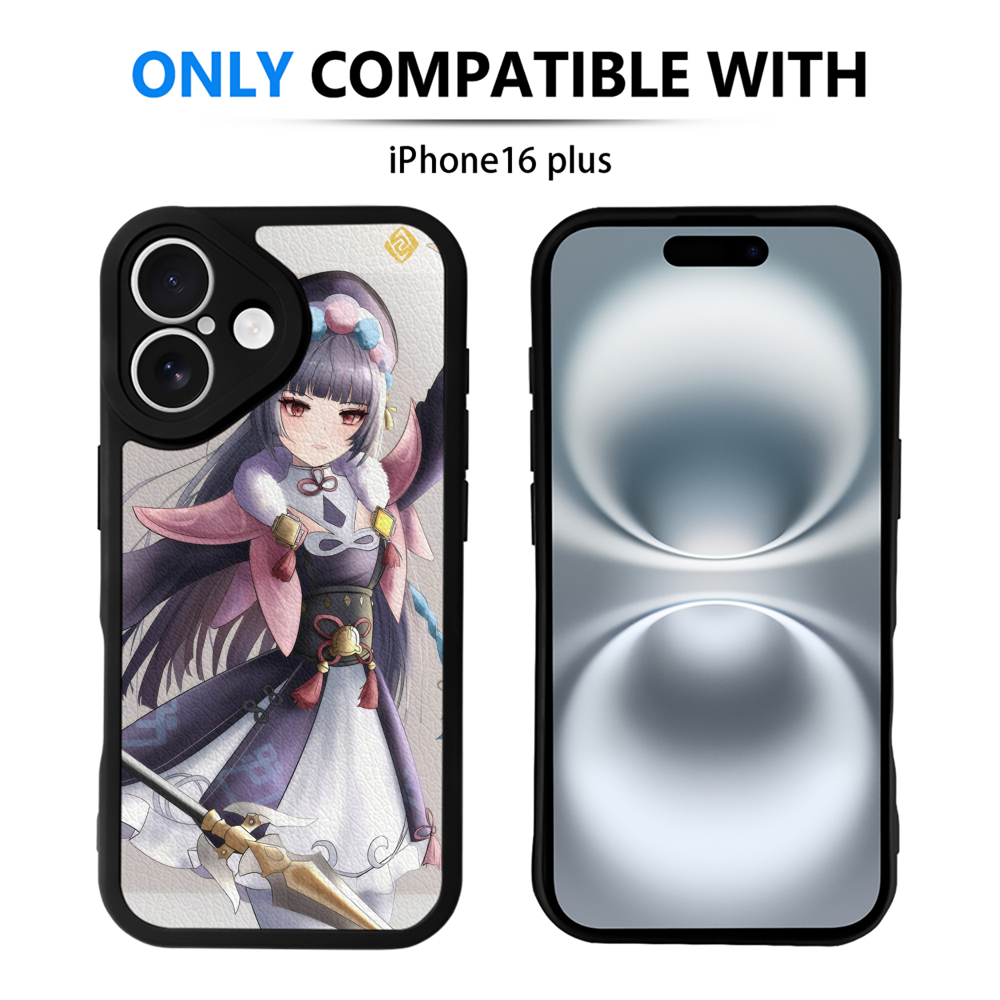 げんし神 genshin 【iPhone 16シリーズ対応】シリコンスマホケース（レザー調） 材質：シリコン